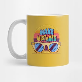 Make More Mistakes: Vibrant Summer Vibes with Sunglasses Mug